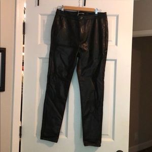 Black leather pants